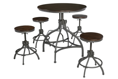 Ashley Odium Counter Height Dining Table and Bar Stools